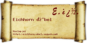 Eichhorn Ábel névjegykártya