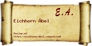 Eichhorn Ábel névjegykártya