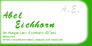 abel eichhorn business card